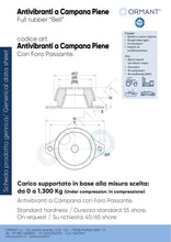 Carica l&#39;immagine nel visualizzatore di Gallery, 3102 ANT. CAMPANA PASSANTE  92/45 Sh. 55 CARICO KG 570
