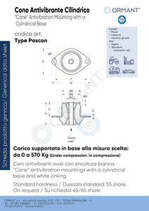 4300/60 PASCON ANT. CONO CIL. 60/70/80 F12 SH. 60 CARICO KG 455